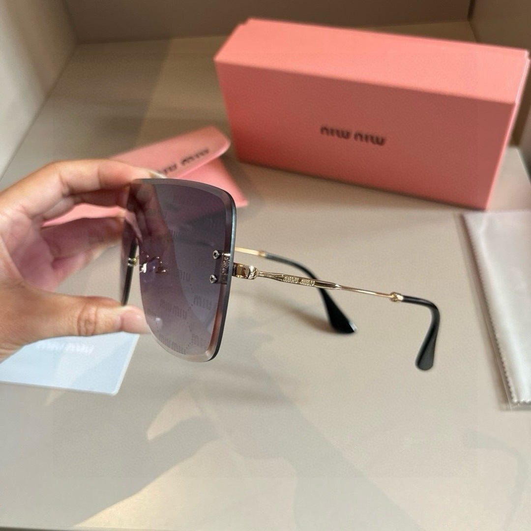 Miu Miu Lightweight Rimless Silver Lens Sunglasses for Women - 449751 - detail image 5