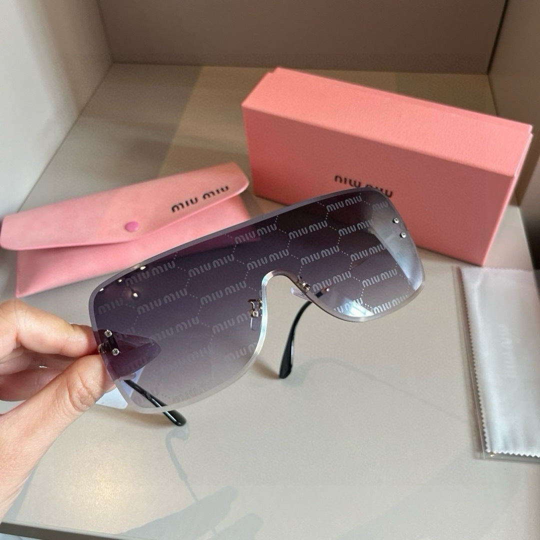 Miu Miu Lightweight Rimless Silver Lens Sunglasses for Women - 449751 - detail image 4