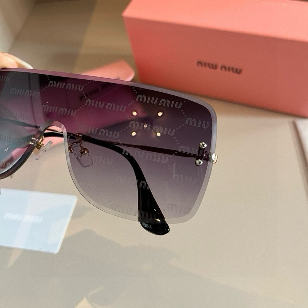 Miu Miu Lightweight Rimless Silver Lens Sunglasses for Women - 449751 - detail image 2