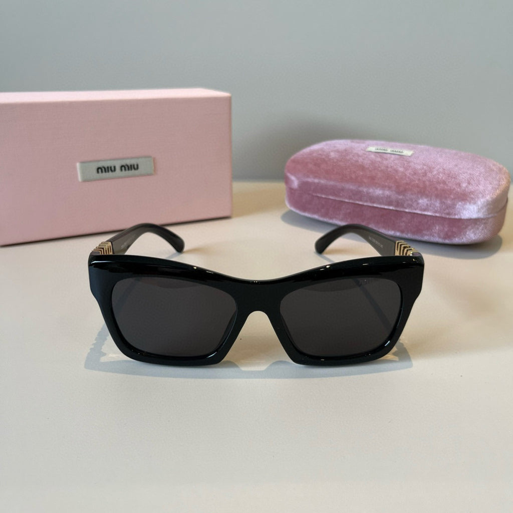 Miu Miu Cat-Eye Black Lens Sunglasses for Men & Women - 382958 - detail image 2