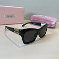 Miu Miu Cat-Eye Black Lens Sunglasses for Men & Women - 382958