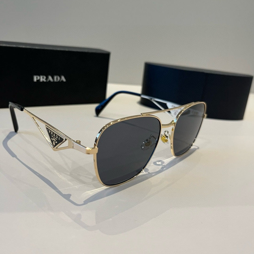 Prada Polarized Fashion Silver Lens Sunglasses for Men - 998135