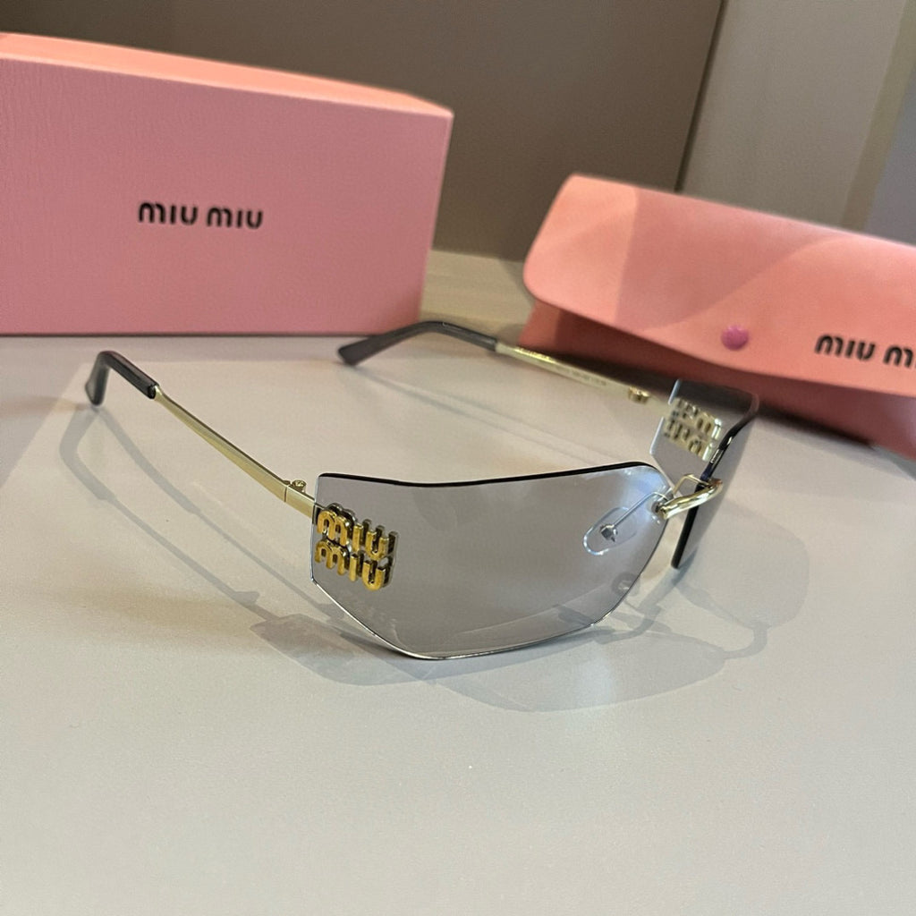 Miu Miu Fashion Silver Lens Sunglasses for Men & Women - 487591