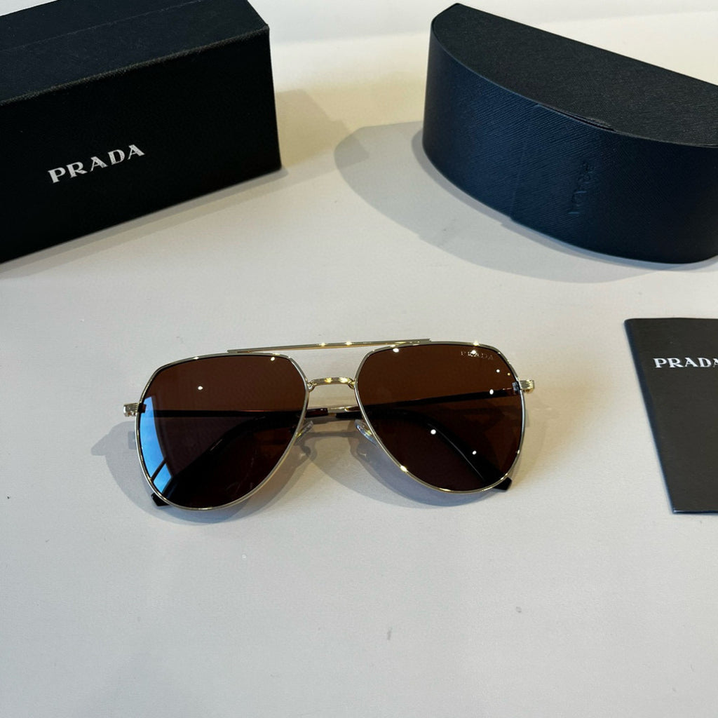 Prada Polarized Fashion Brown Lens Sunglasses for Men - 382644 - detail image 8