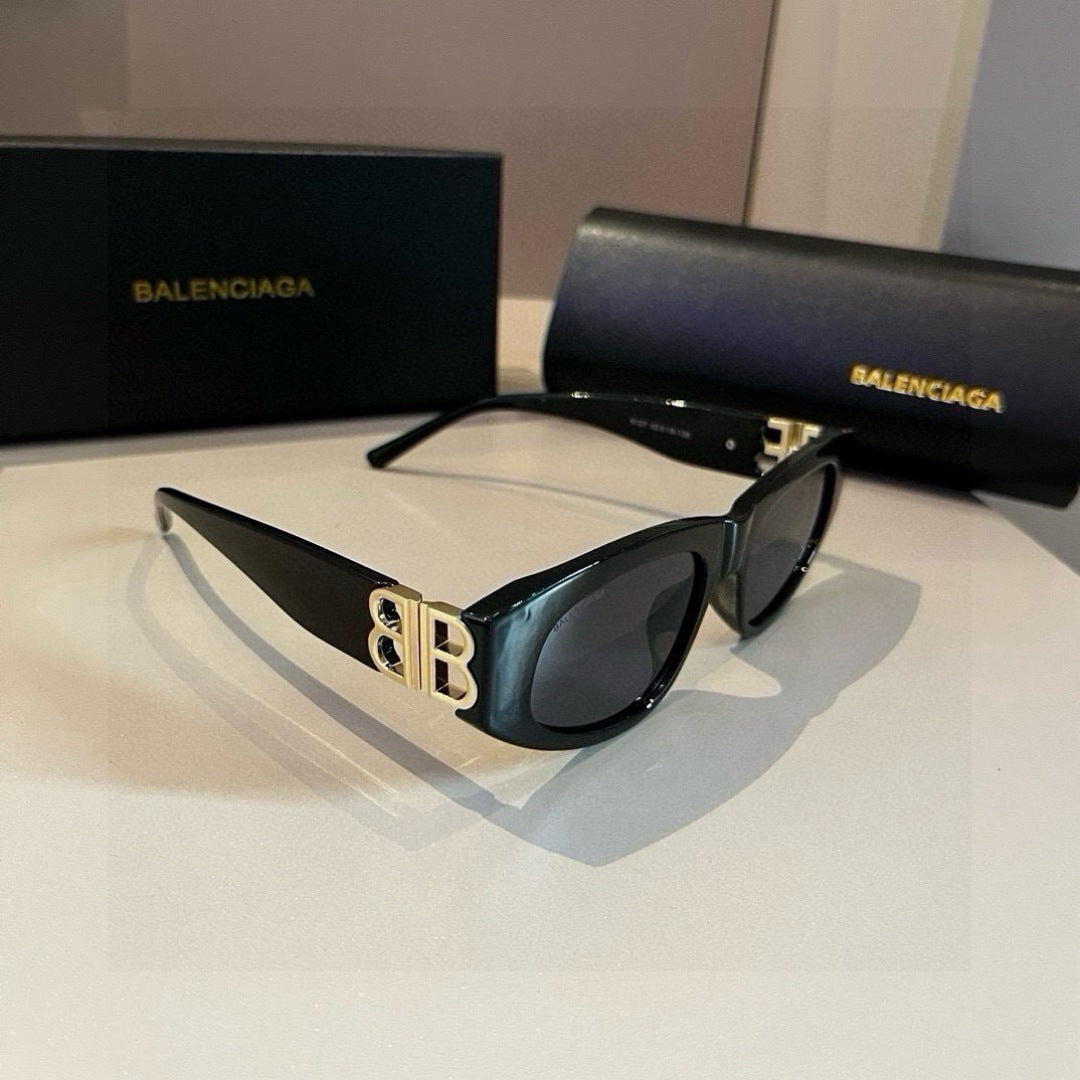 Balenciaga Rectangular Gold Lens Sunglasses for Men & Women - 466044