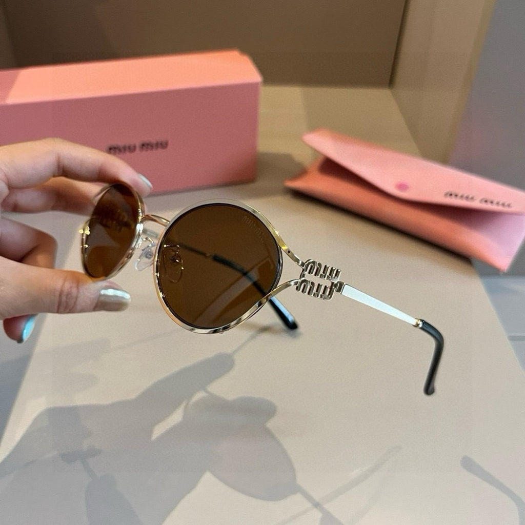 Miu Miu Metal Fashion Brown Lens Sunglasses for Men & Women - 449720 - detail image 6