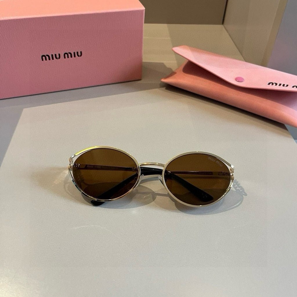 Miu Miu Metal Fashion Brown Lens Sunglasses for Men & Women - 449720 - detail image 4