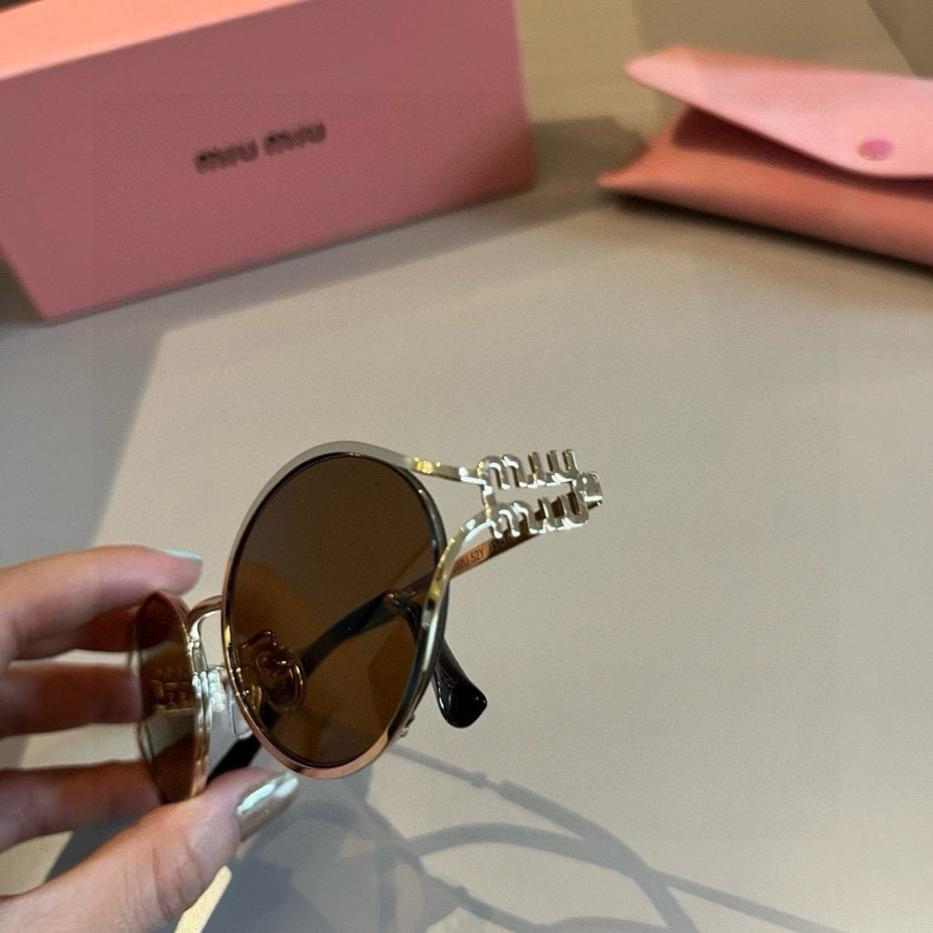 Miu Miu Metal Fashion Brown Lens Sunglasses for Men & Women - 449720 - detail image 5