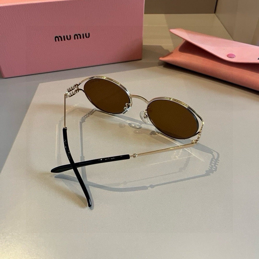 Miu Miu Metal Fashion Brown Lens Sunglasses for Men & Women - 449720 - detail image 9