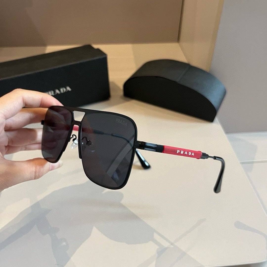 Prada Polarized Fashion Gold Lens Sunglasses for Men - 998127 - detail image 4