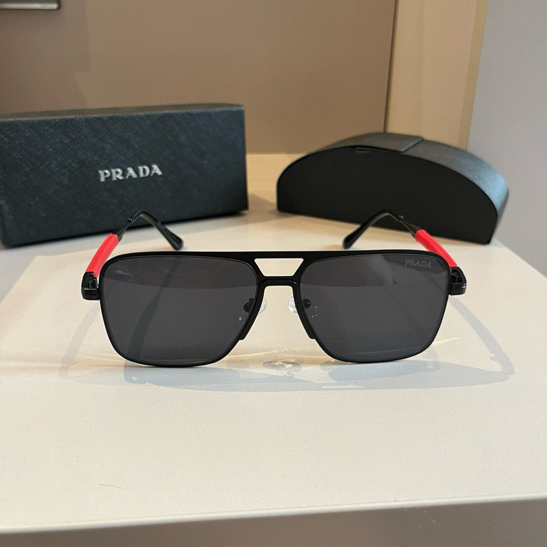 Prada Polarized Fashion Gold Lens Sunglasses for Men - 998127 - detail image 2