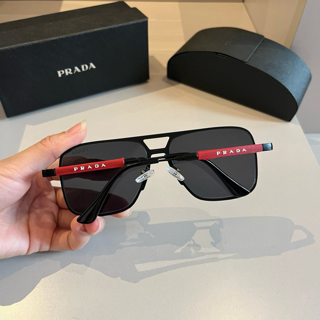 Prada Polarized Fashion Gold Lens Sunglasses for Men - 998127 - detail image 6