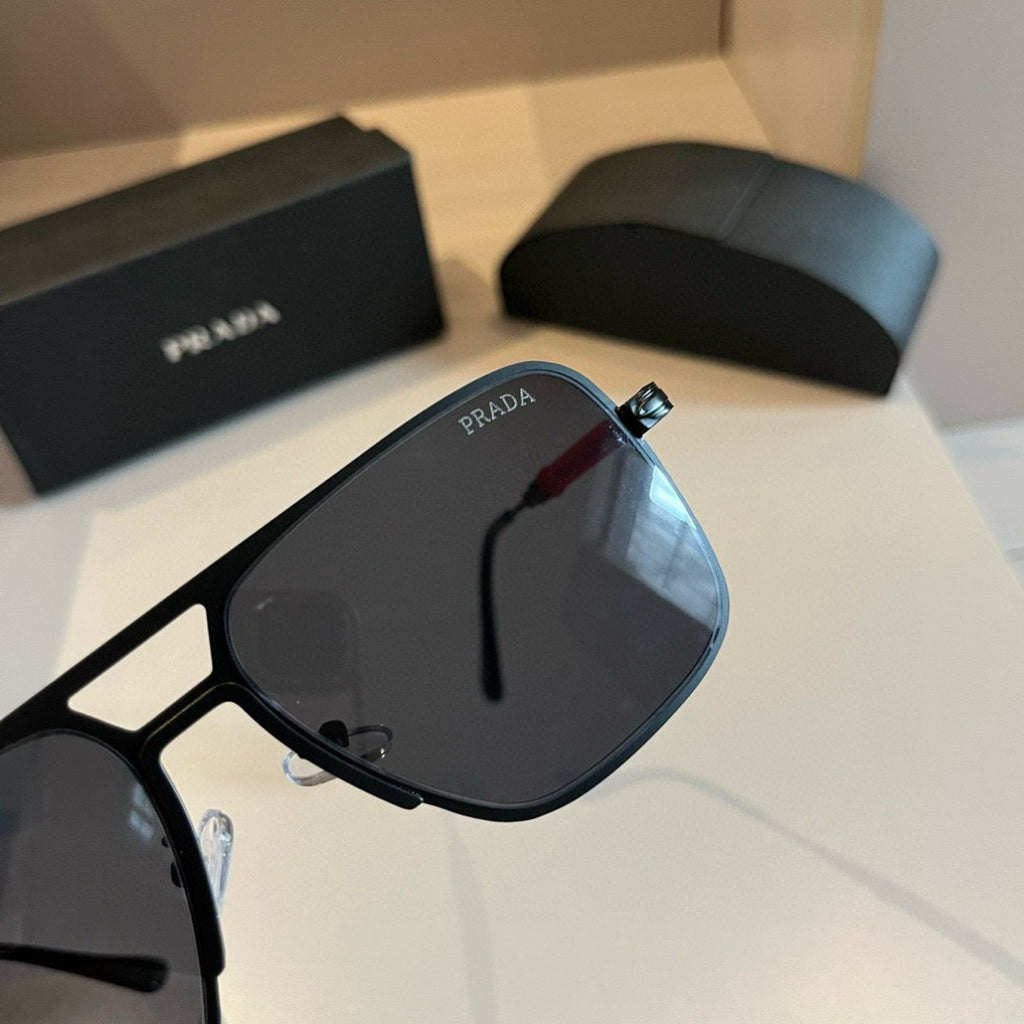 Prada Polarized Fashion Gold Lens Sunglasses for Men - 998127 - detail image 5
