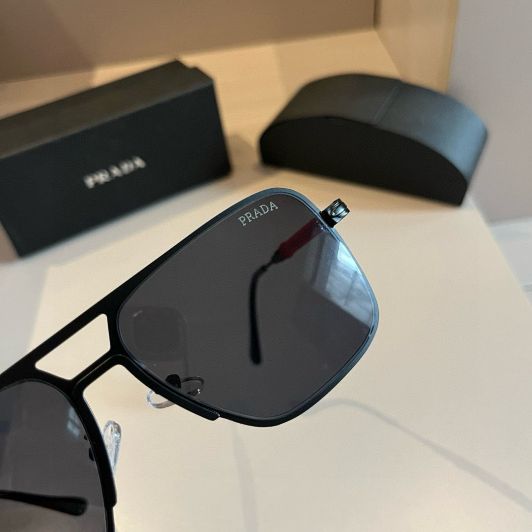 Prada Polarized Fashion Gold Lens Sunglasses for Men - 998127 - detail image 5
