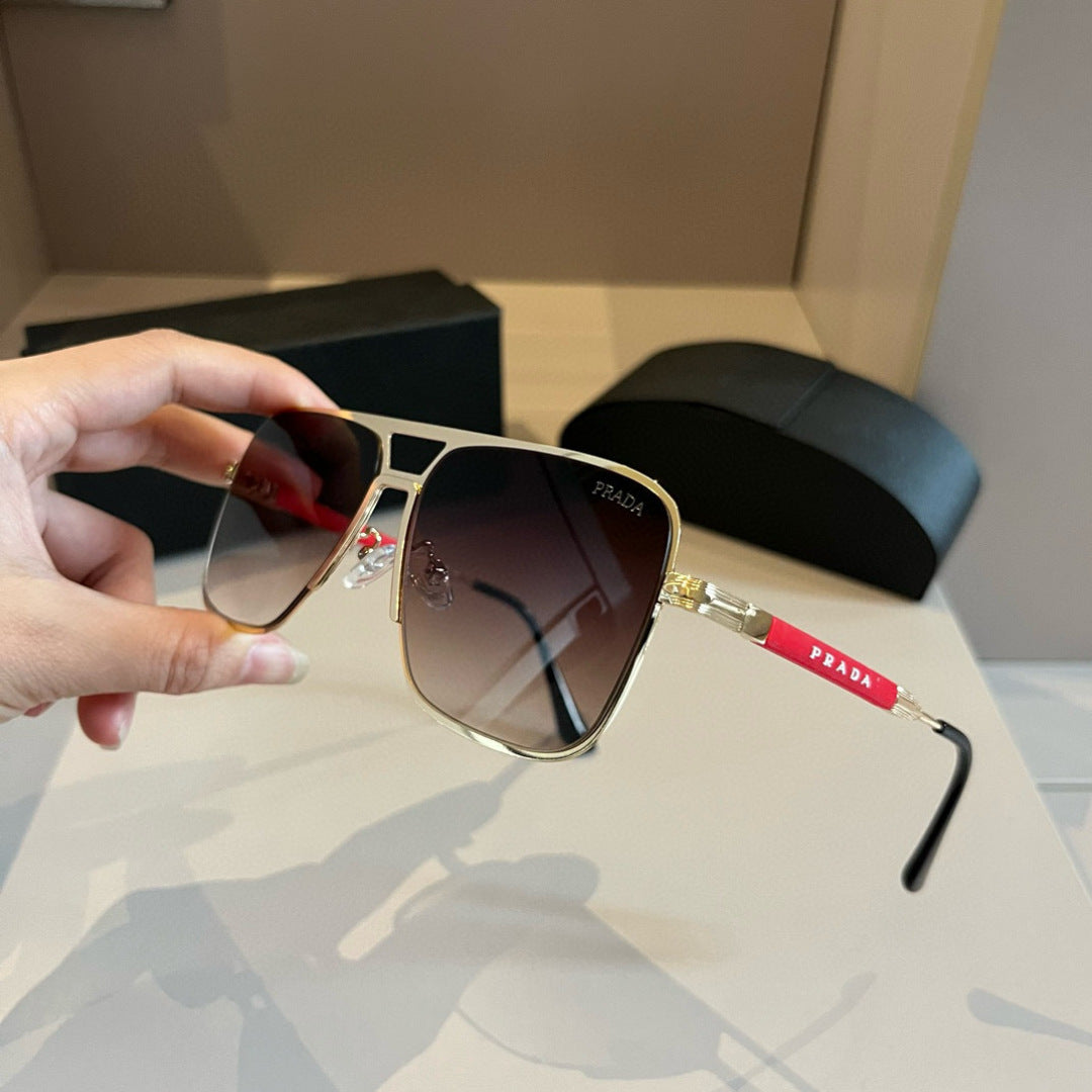 Prada Polarized Fashion Gold Lens Sunglasses for Men - 998128 - detail image 4