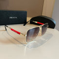 Prada Polarized Fashion Gold Lens Sunglasses for Men - 998128