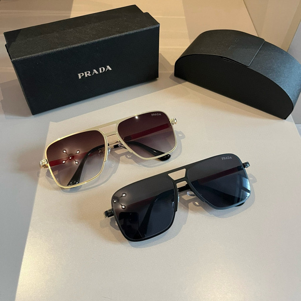 Prada Polarized Fashion Gold Lens Sunglasses for Men - 998128 - detail image 8