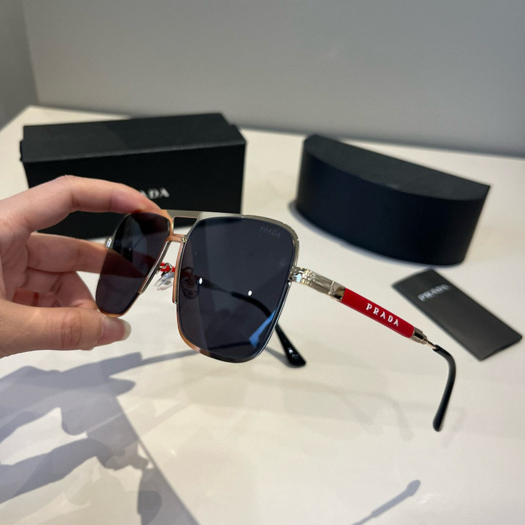 Prada Polarized Fashion Black Lens Sunglasses for Men - 998129 - detail image 7