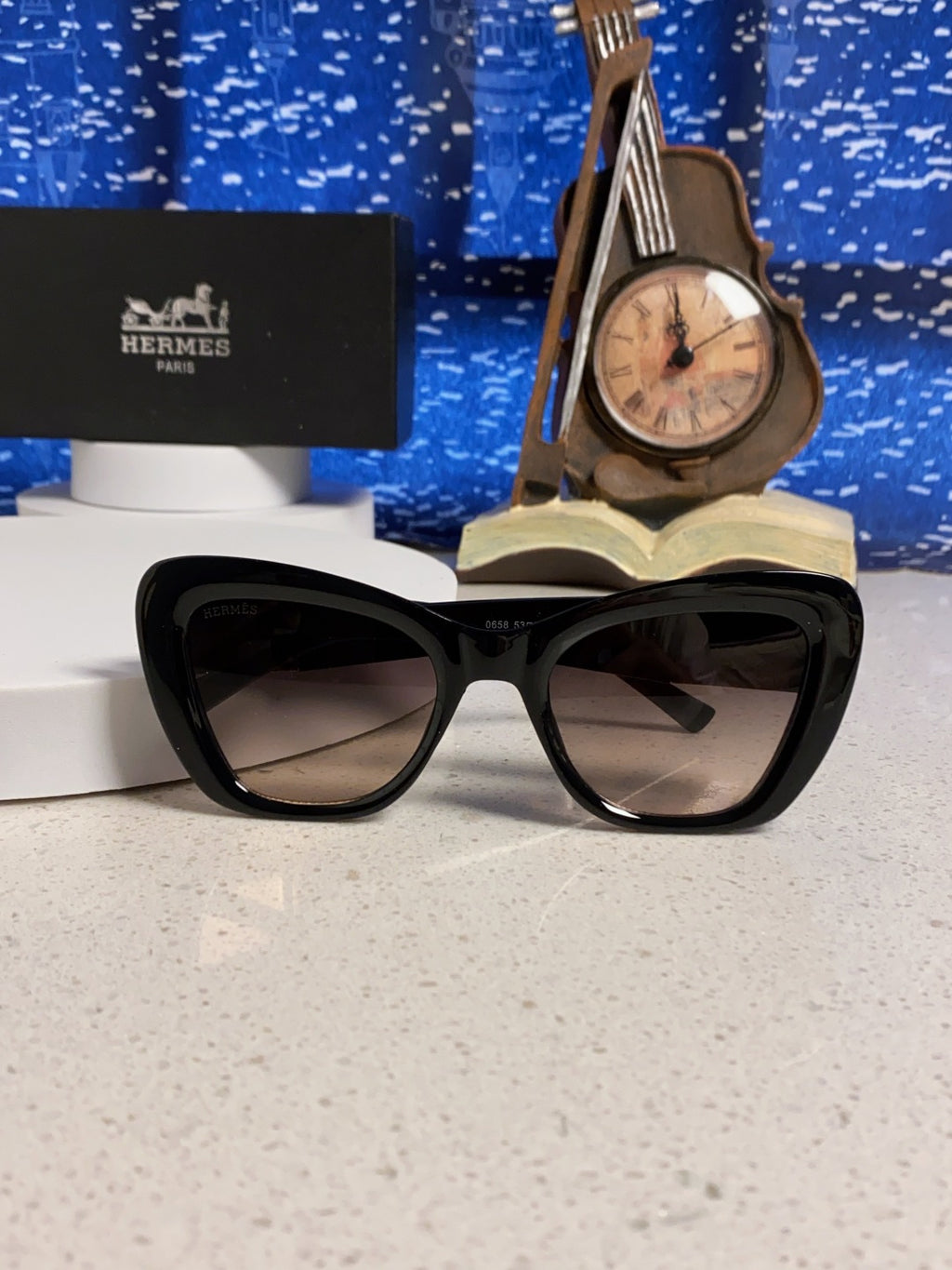 Hermès Cat-Eye Silver Lens Sunglasses for Men & Women - 358925 - detail image 9
