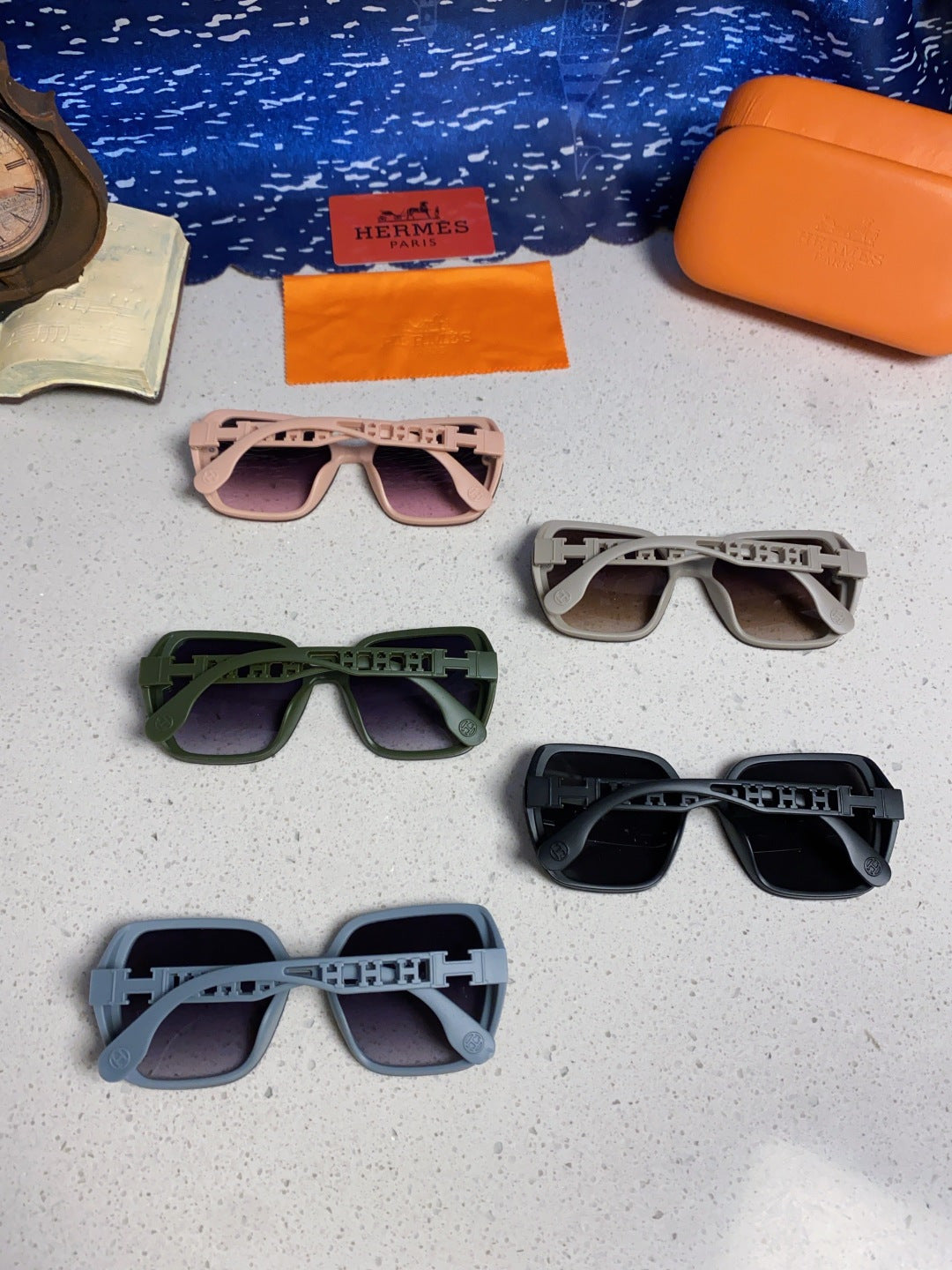 Hermès Polarized Round Black Lens Sunglasses for Women - detail image 11