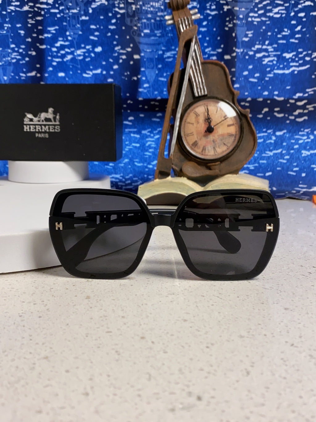 Hermès Polarized Round Black Lens Sunglasses for Women - detail image 9