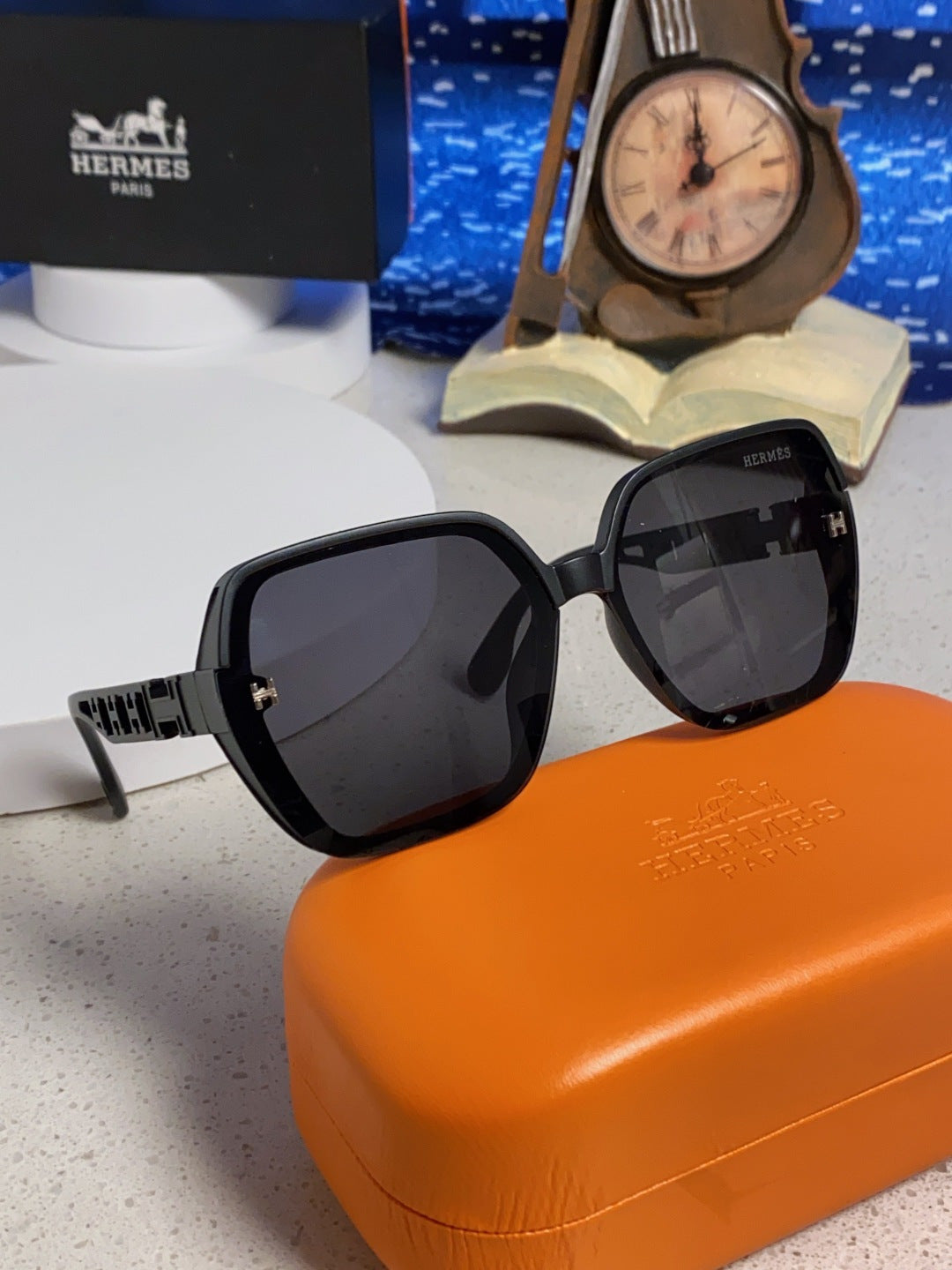 Hermès Polarized Round Black Lens Sunglasses for Women - detail image 10