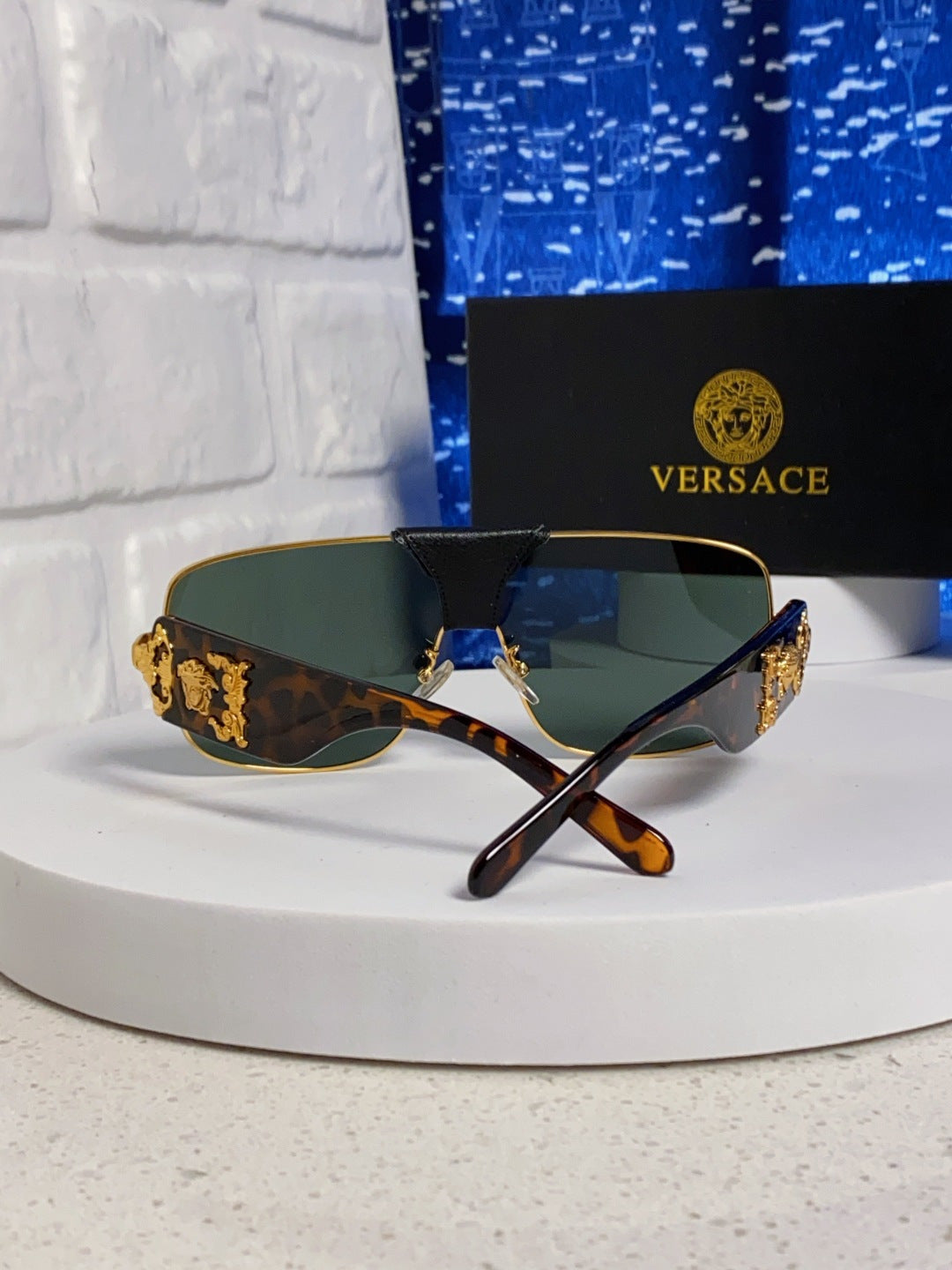 Versace Metal Square Silver Lens Sunglasses for Men & Women - detail image 3