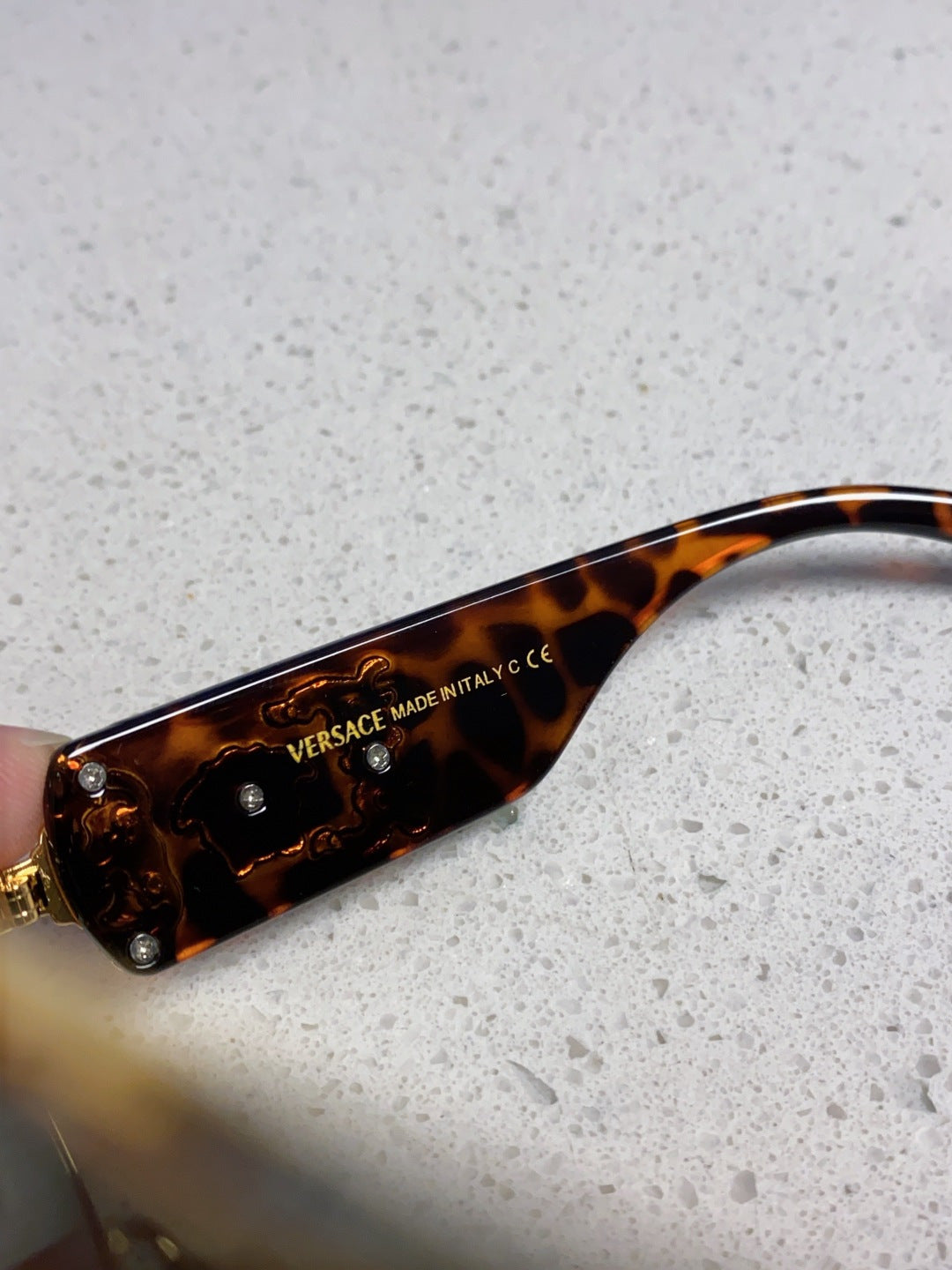 Versace Metal Square Silver Lens Sunglasses for Men & Women - detail image 8