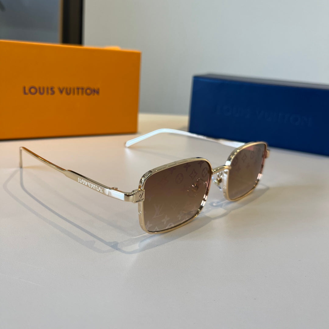 Louis Vuitton Metal Fashion Brown Lens Sunglasses for Men & Women - 357681