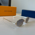 Louis Vuitton Metal Fashion Silver Lens Sunglasses for Men & Women - 357672
