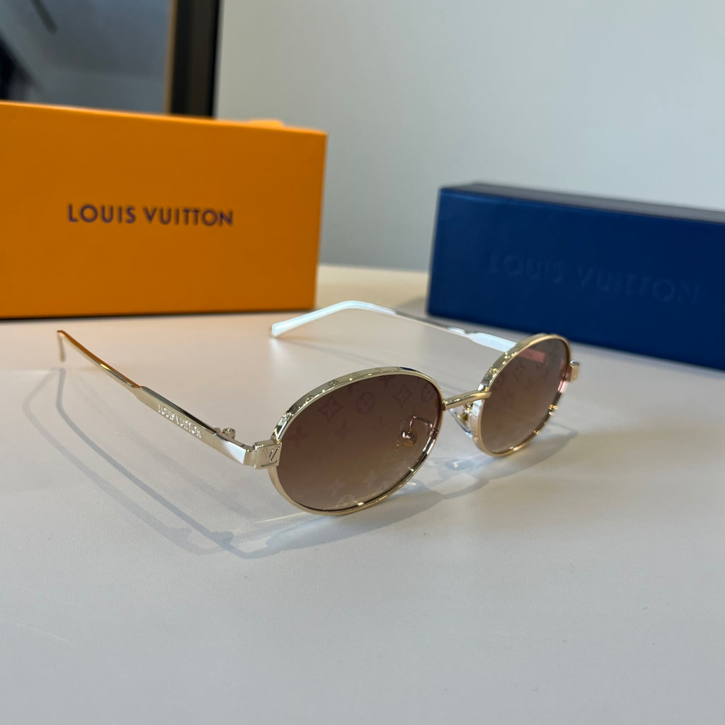 Louis Vuitton Metal Fashion Brown Lens Sunglasses for Men & Women - 357674