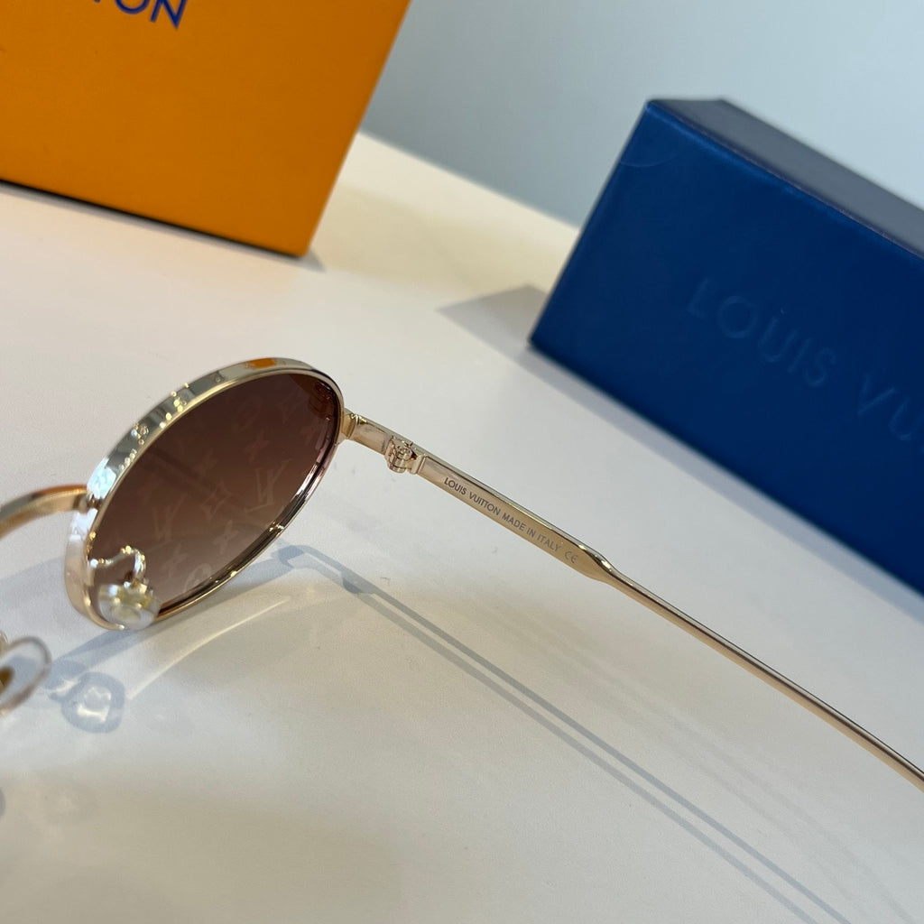 Louis Vuitton Metal Fashion Brown Lens Sunglasses for Men & Women - 357674 - detail image 4