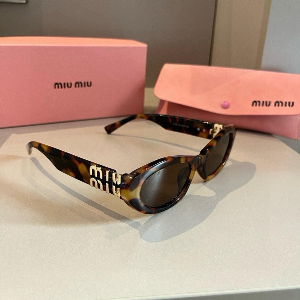 Miu Miu Cat-Eye Gold Lens Sunglasses for Men & Women - 399157