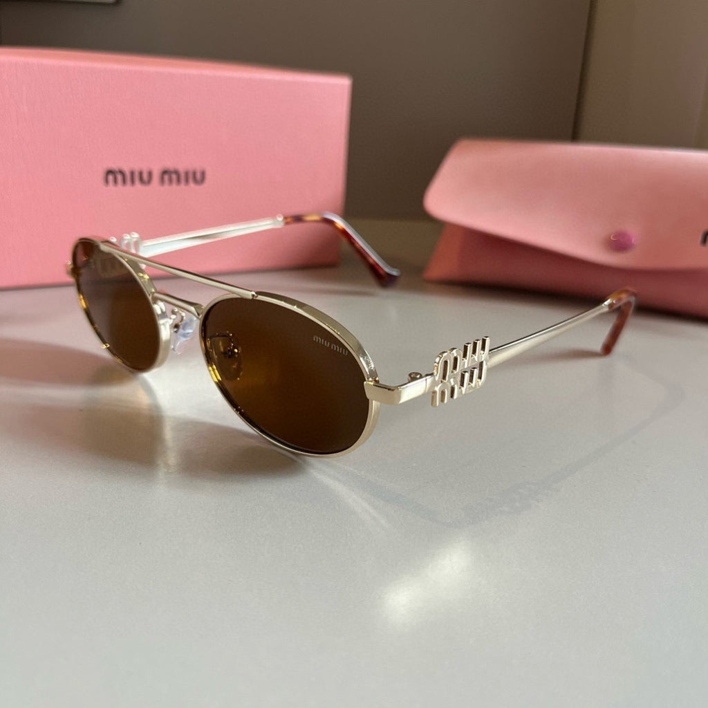 Miu Miu Metal Fashion Brown Lens Sunglasses for Men & Women - 466100 - detail image 2