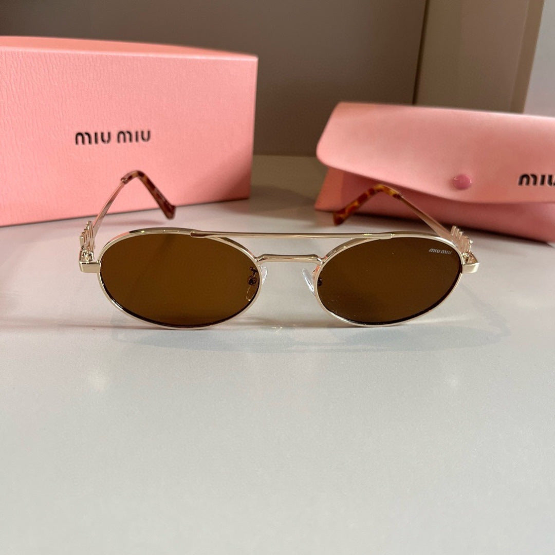 Miu Miu Metal Fashion Brown Lens Sunglasses for Men & Women - 466100 - detail image 3