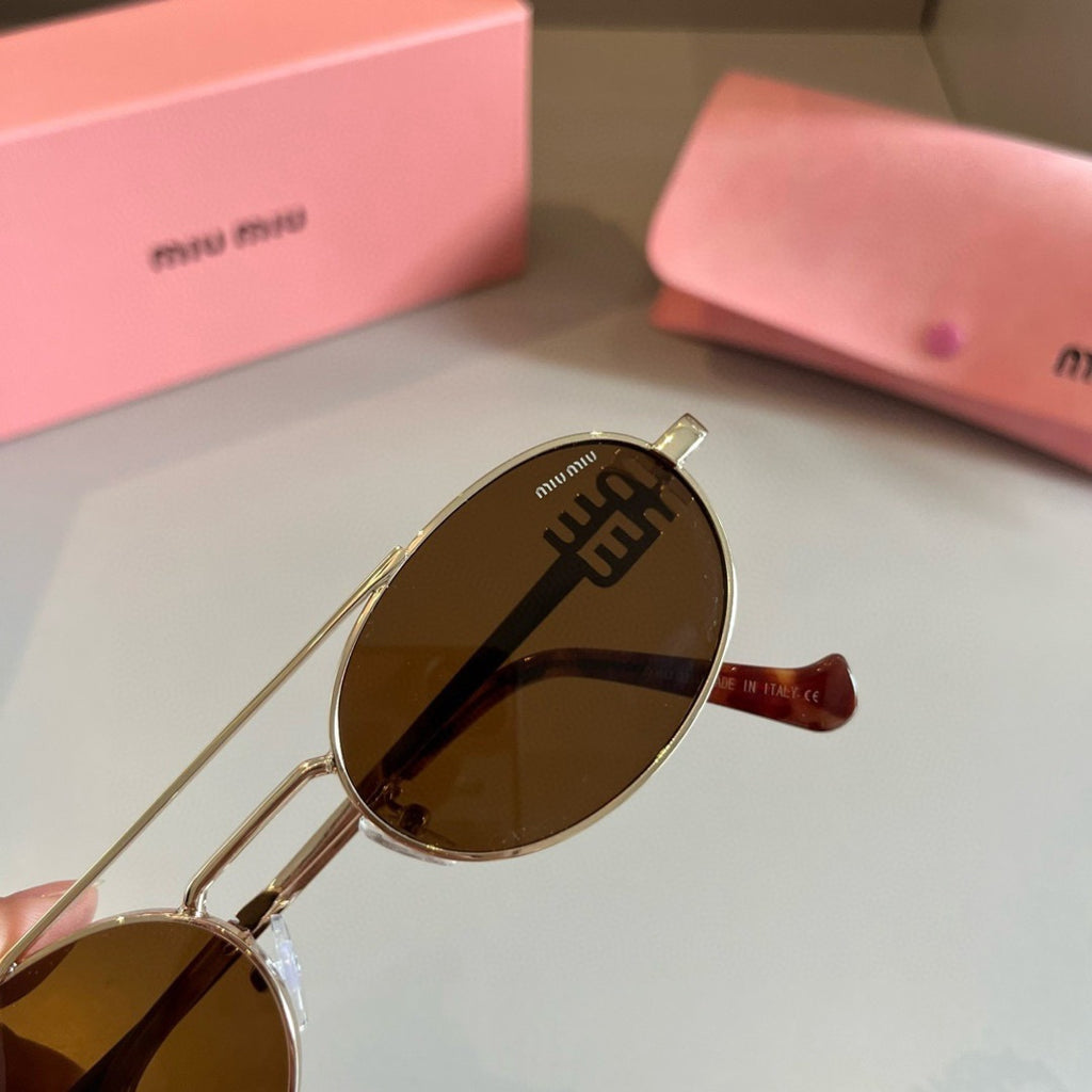 Miu Miu Metal Fashion Brown Lens Sunglasses for Men & Women - 466100 - detail image 6