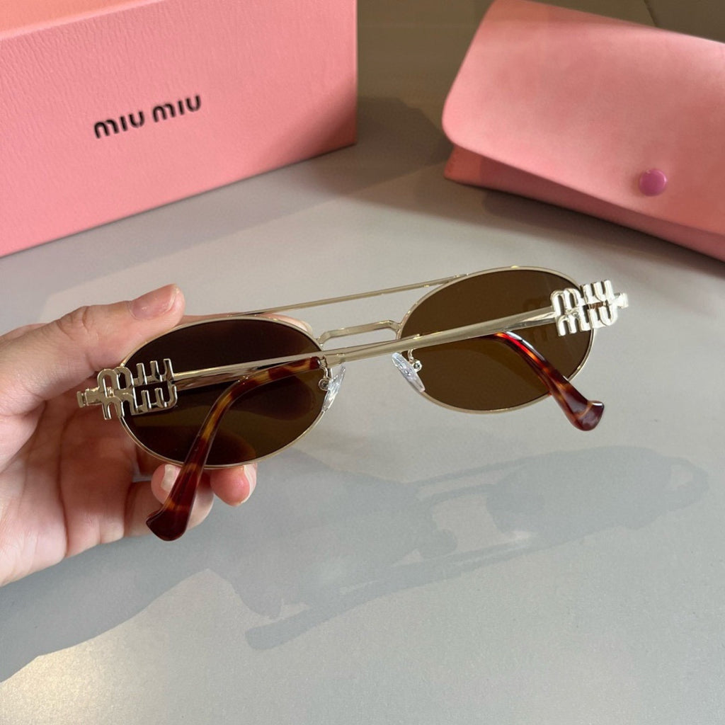 Miu Miu Metal Fashion Brown Lens Sunglasses for Men & Women - 466100 - detail image 9