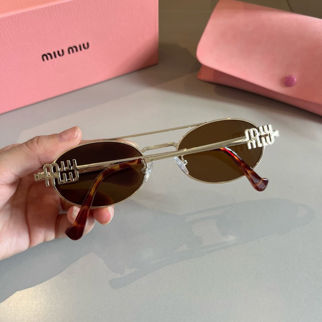 Miu Miu Metal Fashion Brown Lens Sunglasses for Men & Women - 466100 - detail image 9