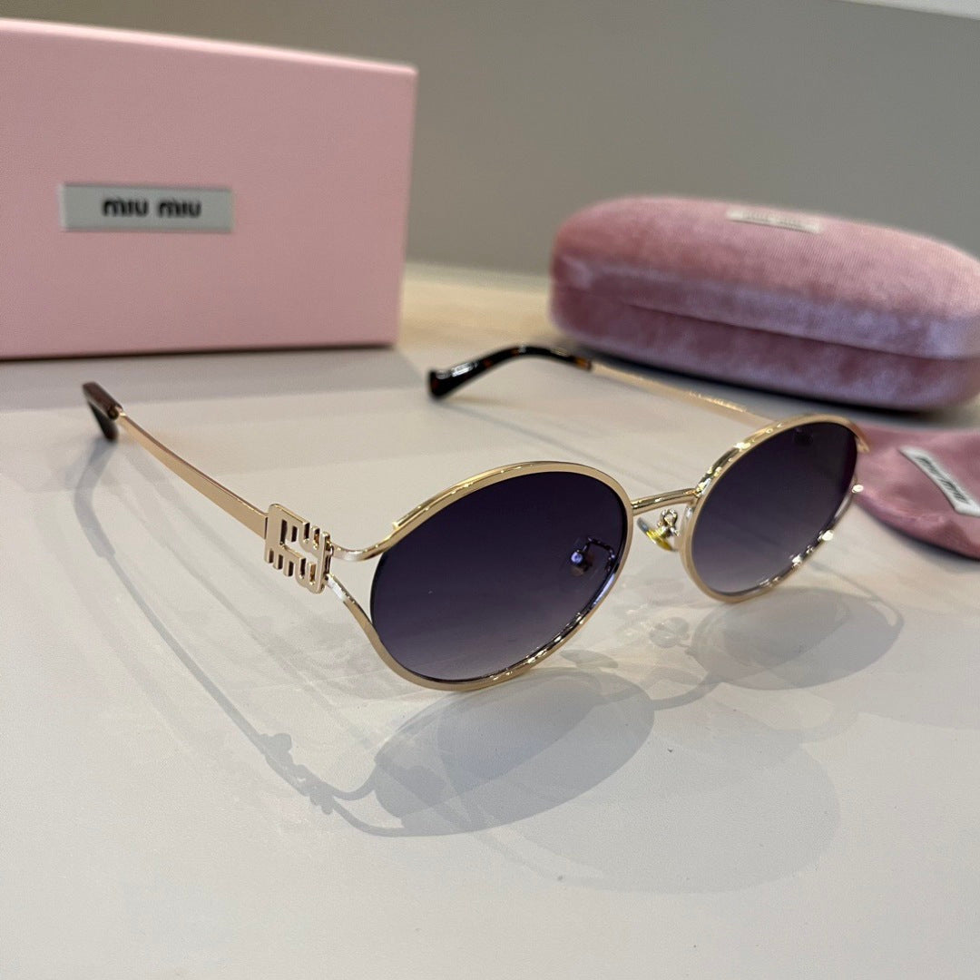 Miu Miu Metal Fashion Purple Lens Sunglasses for Men & Women - 432562