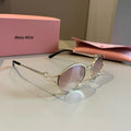 Miu Miu Metal Fashion Silver Lens Sunglasses for Men & Women - 399233