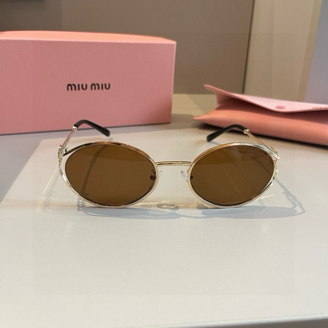 Miu Miu Metal Fashion Brown Lens Sunglasses for Men & Women - 432565 - detail image 2