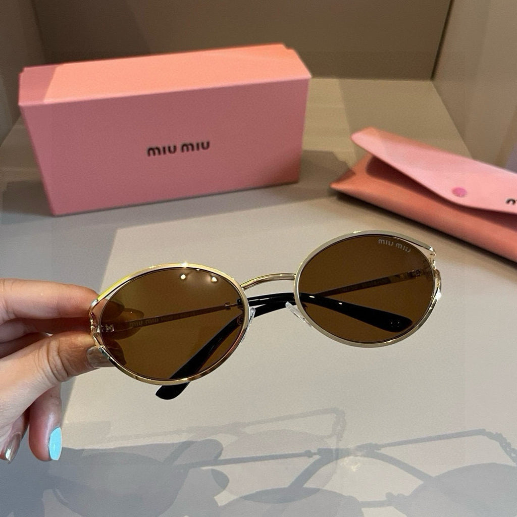 Miu Miu Metal Fashion Brown Lens Sunglasses for Men & Women - 432565 - detail image 3