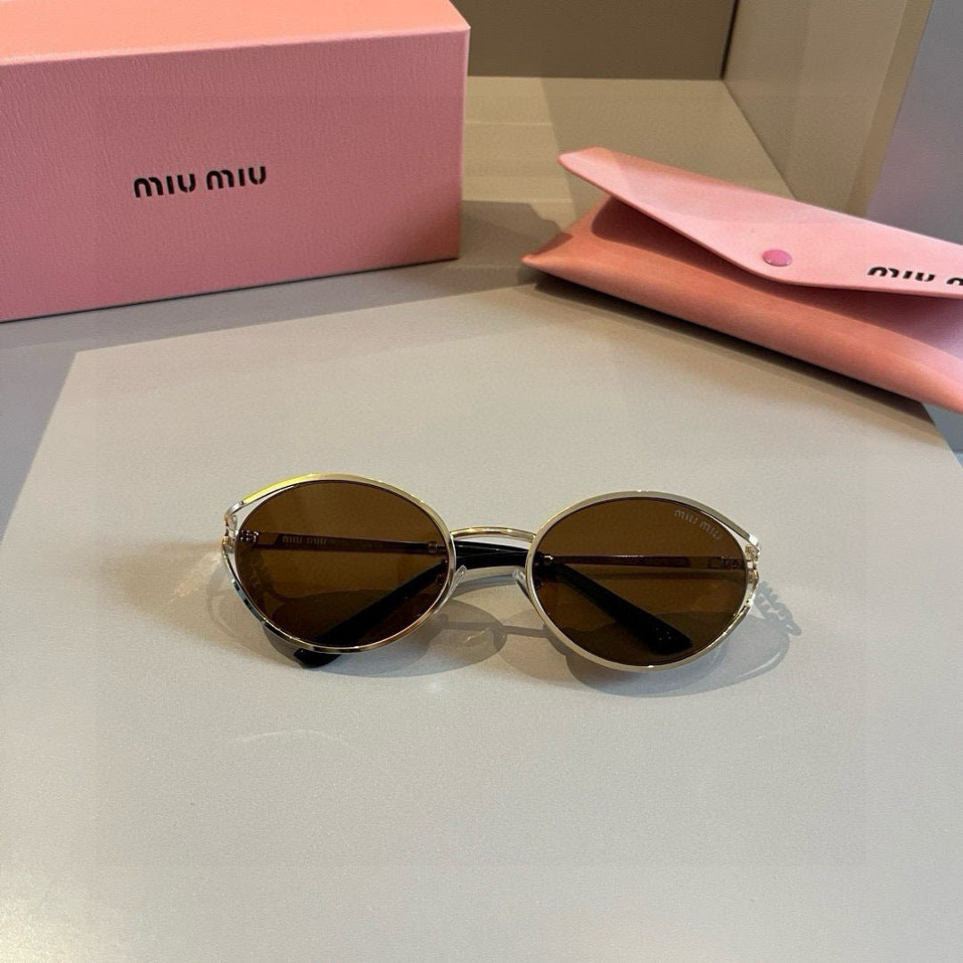 Miu Miu Metal Fashion Brown Lens Sunglasses for Men & Women - 432565 - detail image 4