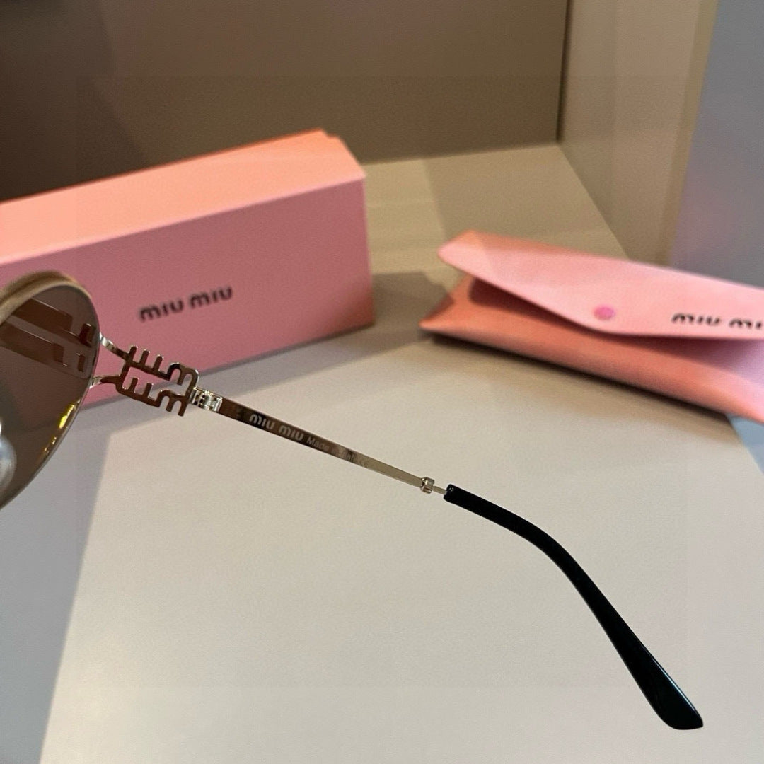 Miu Miu Metal Fashion Brown Lens Sunglasses for Men & Women - 432565 - detail image 7