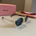 Miu Miu Metal Fashion Brown Lens Sunglasses for Men & Women - 432566