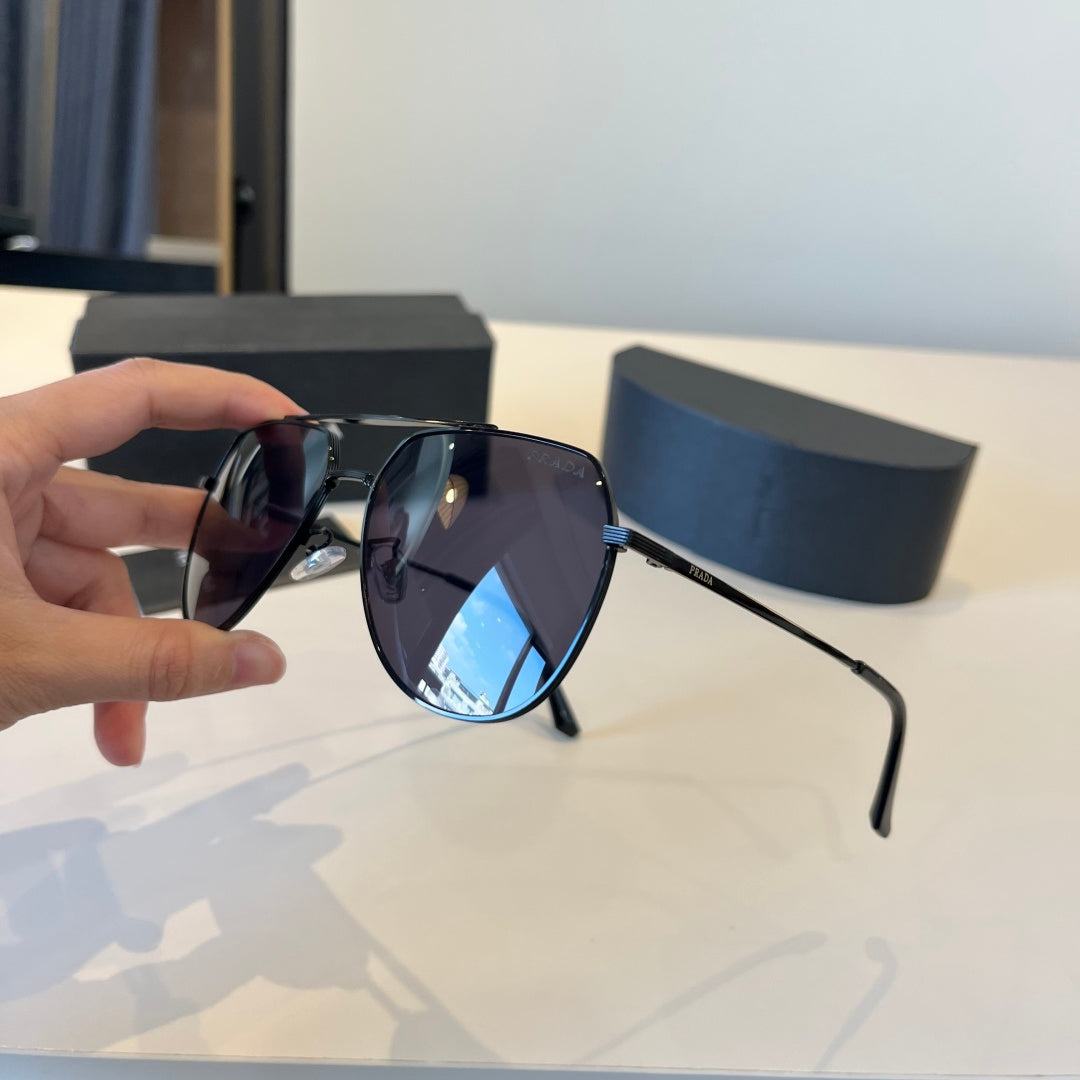 Prada Polarized Fashion Black Lens Sunglasses for Men - 358388 - detail image 4