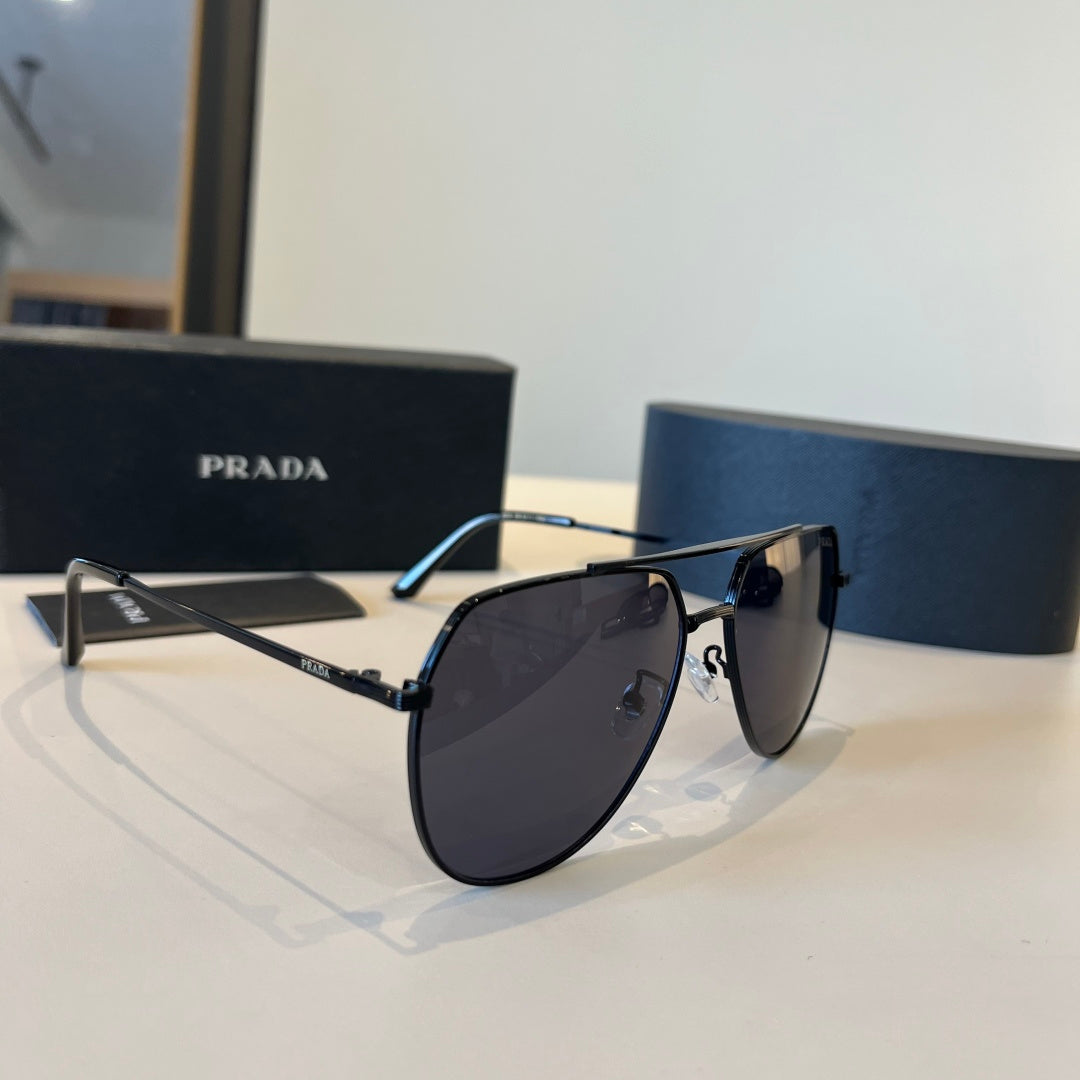 Prada Polarized Fashion Black Lens Sunglasses for Men - 358388