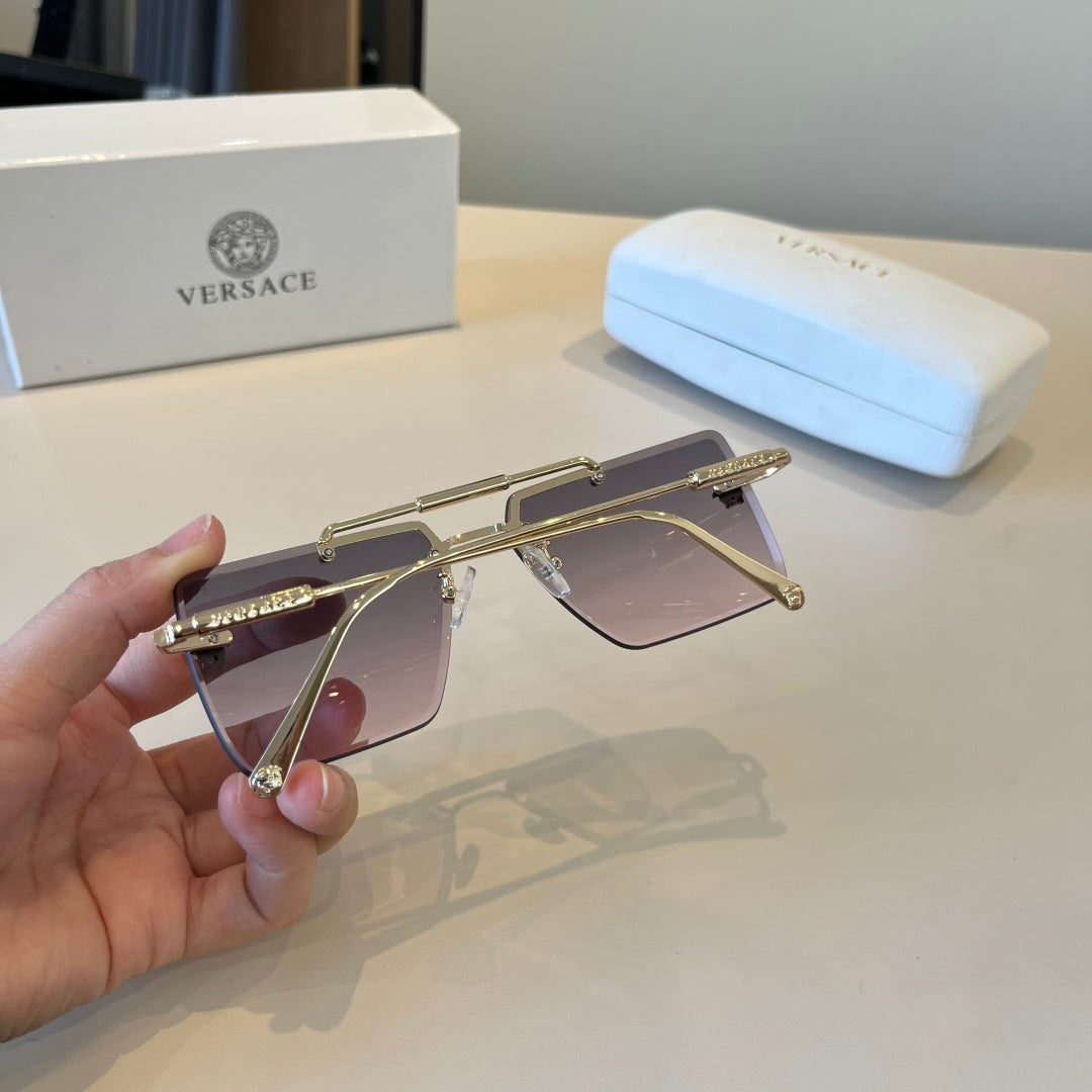 Versace Polarized Fashion Silver Lens Sunglasses for Men - 867244 - detail image 5