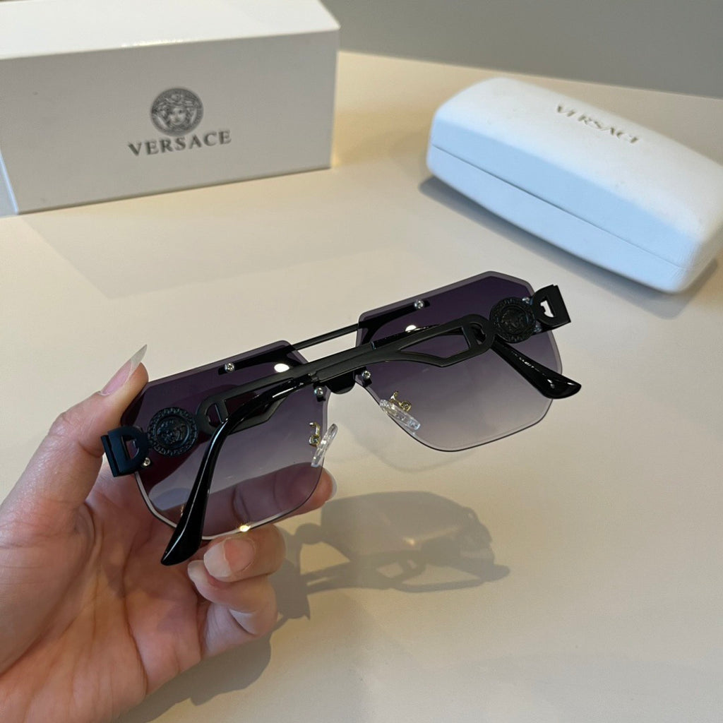 Versace Polarized Fashion Silver Lens Sunglasses for Men - detail image 7