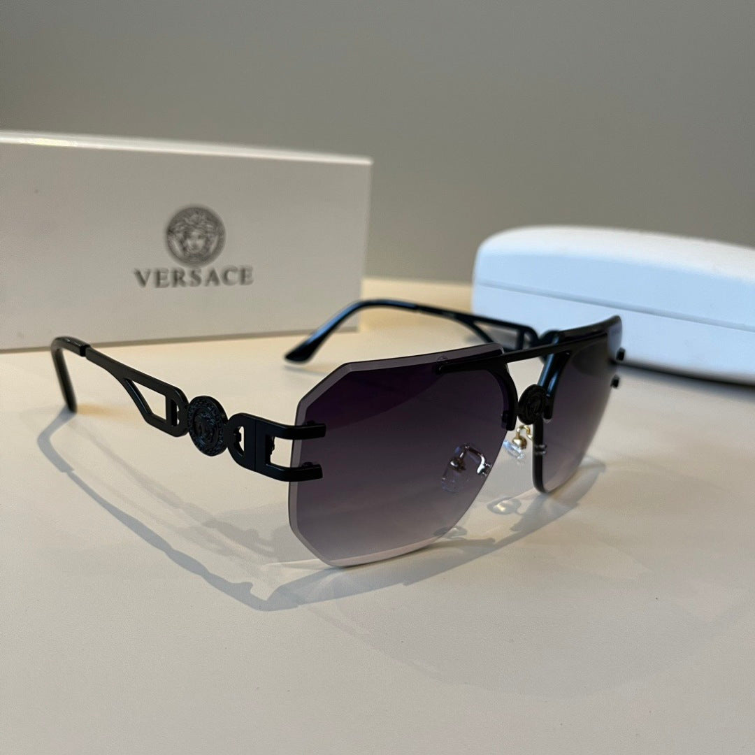 Versace Polarized Fashion Silver Lens Sunglasses for Men